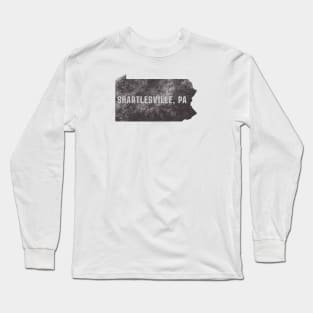 Shartlesville, PA - Map (Distressed) Long Sleeve T-Shirt